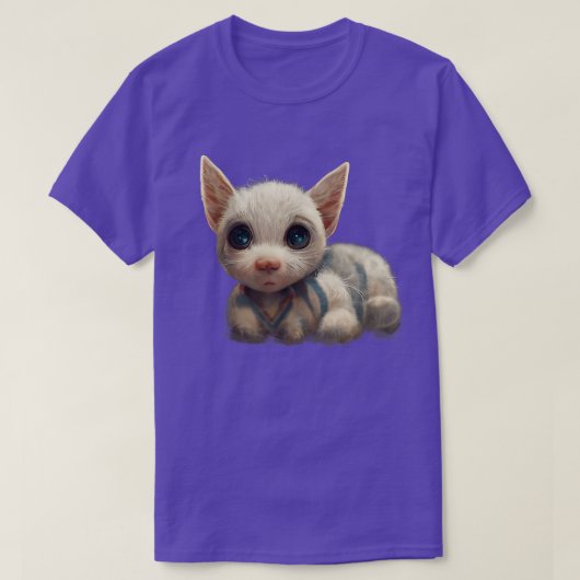 Cat Realistic Art Blue Eyes T-shirt (Design voorkant)