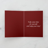 Cat Red Vaderdag Kaart (Binnen)