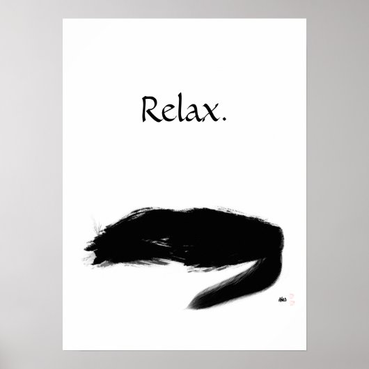 Cat Relax Poster (Voorkant)