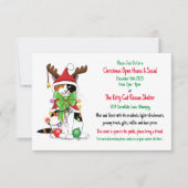 Cat Rescue Kerstmis Open Huis Kaart (Voorkant)