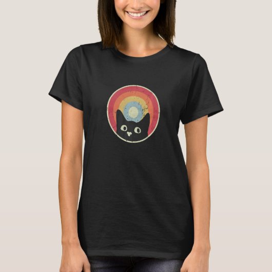 Cat Retro Style   T-shirt (Voorkant)