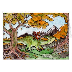 Cat Rides a Dinosaur