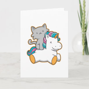 CAT RIDING UNICORN KAART