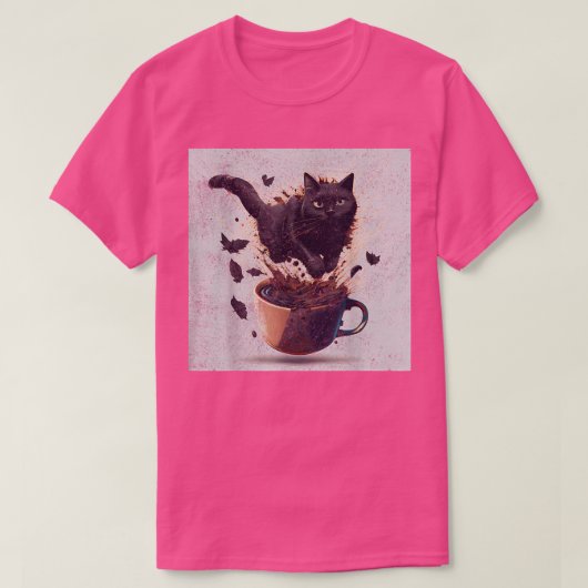 Cat Robot French Fries T-shirt (Design voorkant)