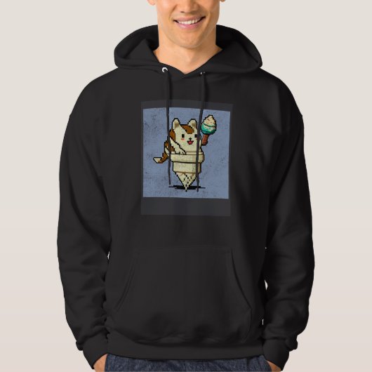 Cat Robot Ice Cream Hoodie (Voorkant)