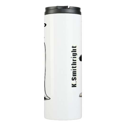 Cat Rock-ster houdt niet op met miauwen Thermosbeker (Achterkant)