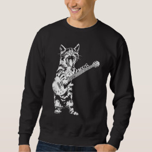 Cat Rocker Funny Kat Plays Guitar Rockstar Cats Trui