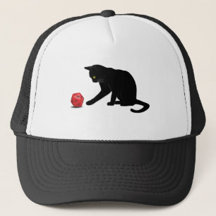 Cat Rolling Dice RPG Rol Spelen Games Gaming Lov Trucker Pet