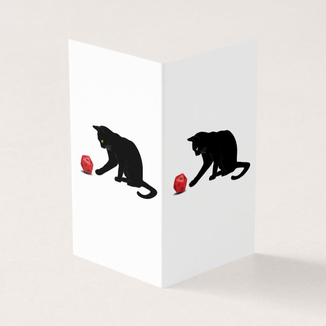 Cat Rolling Dice RPG Rôle Jeu Jeux Jeu Jeu Lov (Outside)