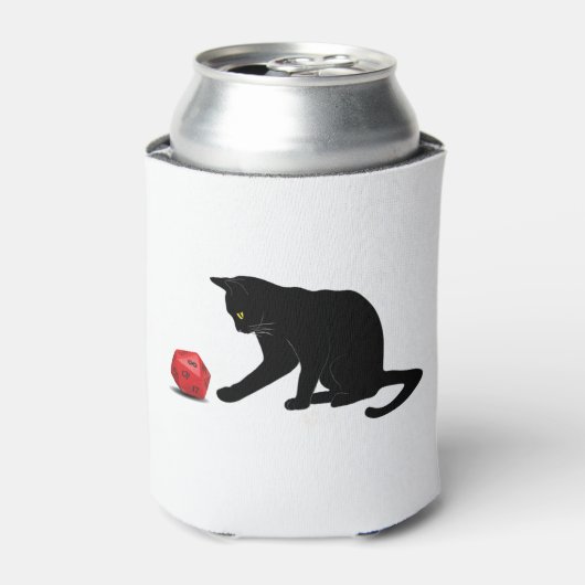 Cat Rolling Dice RPG rollspellen Blikjeskoeler (Blikje Voorkant)