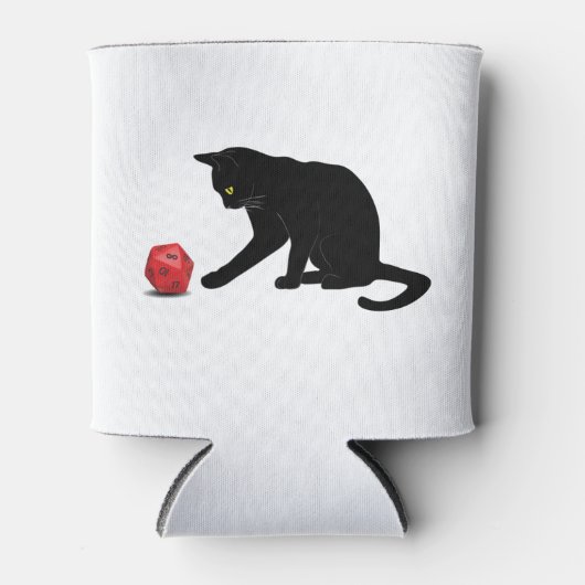 Cat Rolling Dice RPG rollspellen Blikjeskoeler (Voorkant)