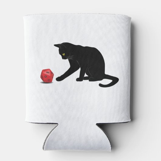 Cat Rolling Dice RPG rollspellen Blikjeskoeler (Achterkant)