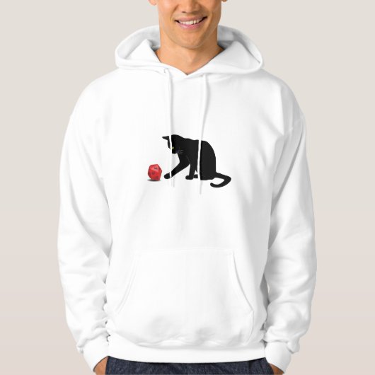 Cat Rolling Dice RPG rollspellen Hoodie (Voorkant)