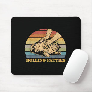 Cat Rolling Fatties Grappig Muismat