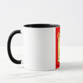 "CAT ROUGE ET TULIPES POURPRES" 11 onces. TASSE DE (Gauche)