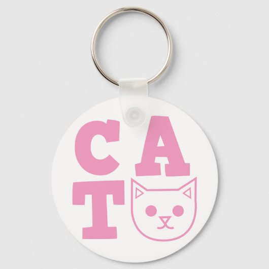 CAT-roze Sleutelhanger (Voorkant)