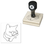 Cat rude mood tekening 	rubberstempel (Gestempeld)