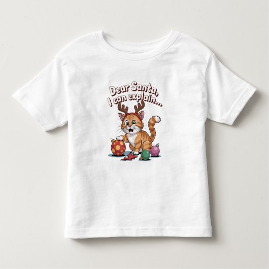 Cat’s Christmas Plan Kinder Shirts (Voorkant)