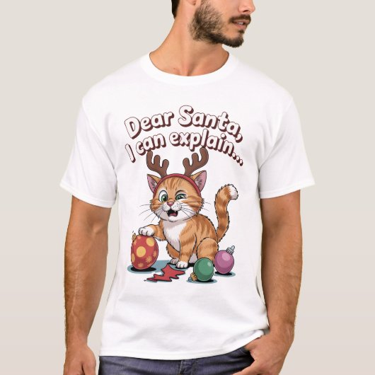 Cat’s Christmas Plan T-shirt (Voorkant)