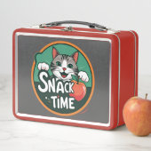 Cat’s Snack Time – Cute Cartoon Cat Eating Snack D (In situ)