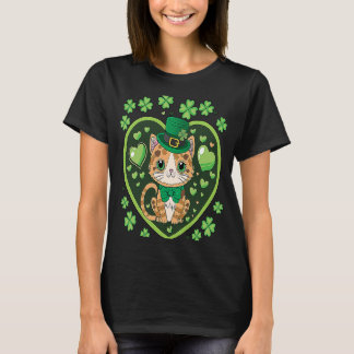 Cat Saint Patrick's Day Leprechaun Schattige 2023 T-shirt