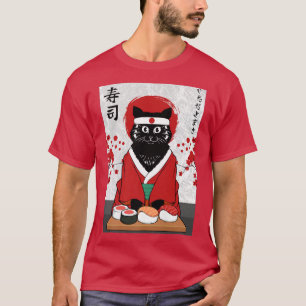 Cat Samurai Kat Japan T-shirt