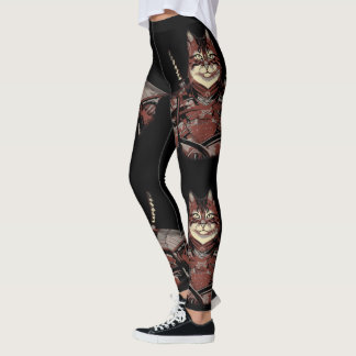 Cat Samurai Warrior Japans Leggings