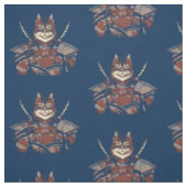 Cat Samurai Warrior Japans Stof (Swatch)