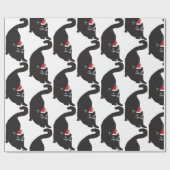 Cat Santa Hat Cadeaupapier (Vlak)
