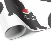 Cat Santa Hat Cadeaupapier (Rol Hoek)