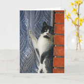 Cat Sayin' Hi Kaart (Gele Bloem)