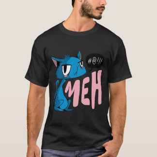 cat saying meh t-shirt