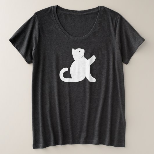 Cat Says Hallo Grote Maat T-shirt (Design voorkant)