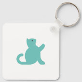 Cat Says Hallo Sleutelhanger (Achterkant)