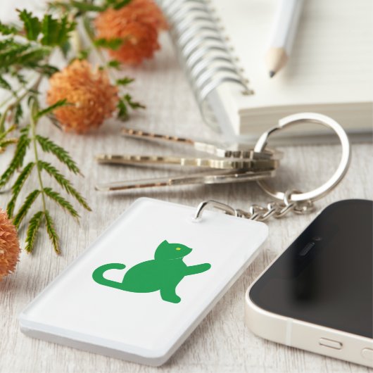 Cat Says Hallo Sleutelhanger (Voorkant Rechts)