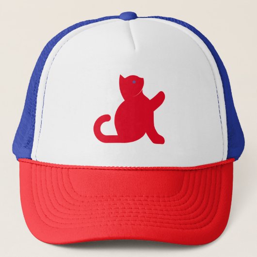 Cat Says Hallo Trucker Pet (Voorkant)