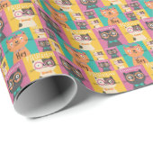 Cat Says Hey Funny Memes   Cadeaupapier (Rol Hoek)