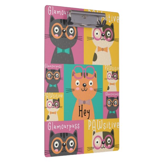 Cat Says Hey Funny Memes Klembord (Rechts)