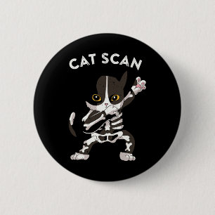 CAT Scan CT Scan Grappig Cat X-ray Pun Meme Rad Te Ronde Button 5,7 Cm