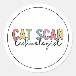 CAT Scan Technologist CT Tech Radiology Gifts Ronde Sticker