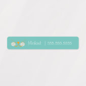 Cat School Class Lunch Nom Numéro Étiquette (Design 1)