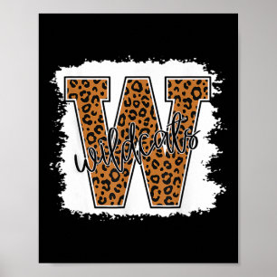 Cat School Spirit Leopard Terug naar school meisje Poster