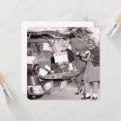 Cat Scout Cookies à vendre! Carte de vœux simple (Devant/Arrière en situation)