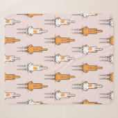 Cat scratch seamless pattern sherpa deken (Voorkant (horizontaal))