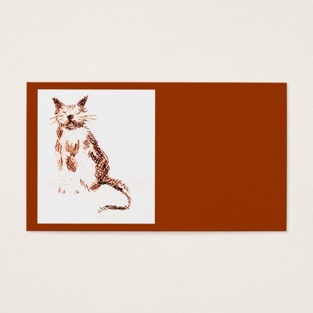 Cat - sepia brown colours (Devant)