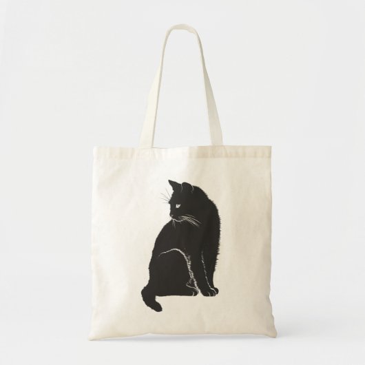 Cat Shadow Silhouette Black Animal Tote Bag (Voorkant)