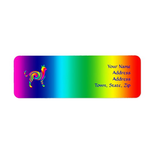 Cat Shaped Rainbow Twist Etiket (Voorkant)