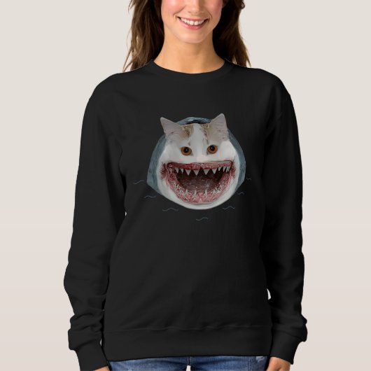 Cat Shark   Shark  Cat    Scary Cat Trui (Voorkant)