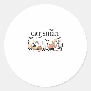 Cat Sheet Schattigee zwarte katten in spook Hallow Ronde Sticker