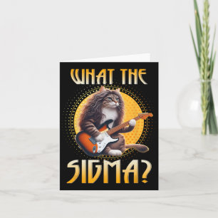 Cat Sigma Shirt Funny Sigma Brainrot Meme Rizz Sig Kaart